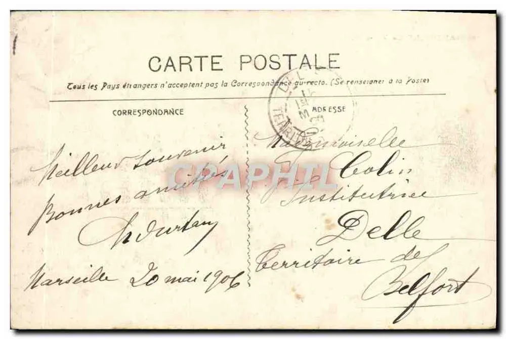 Marseille Le Vieux Port — vue du port avec navires et quai — éditeur : G. Bonnet, n° 150 - Verso