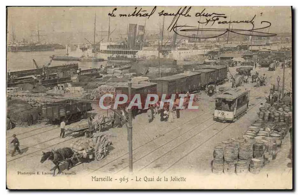 Marseille - Der Quai de la Joliette — Phototypie E. Lacour — n° 965 - Vorderseite
