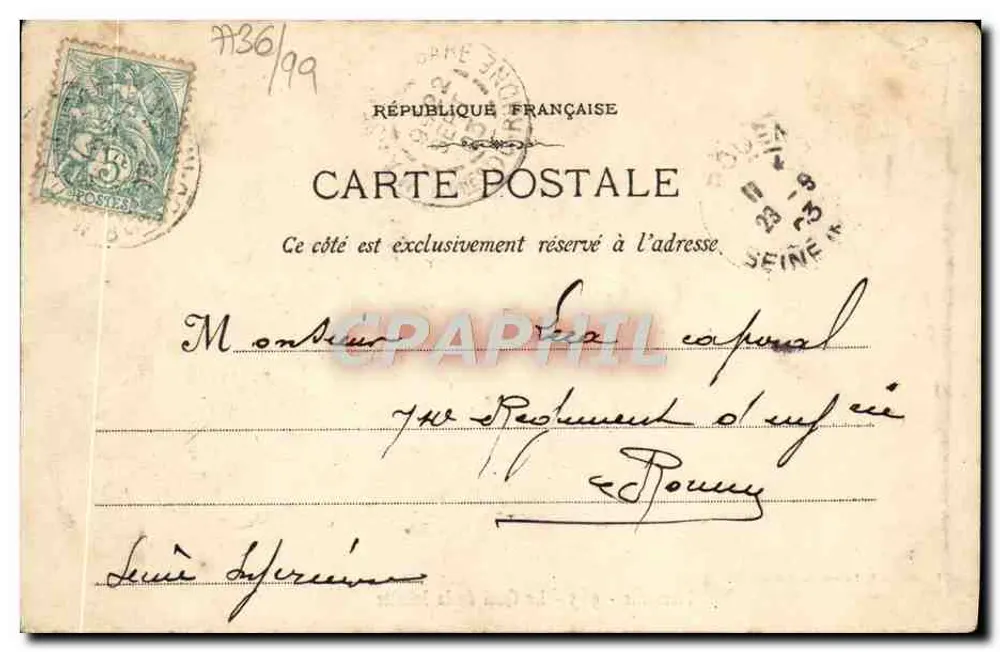 Marseille - Der Quai de la Joliette — Phototypie E. Lacour — n° 965 - Rückseite