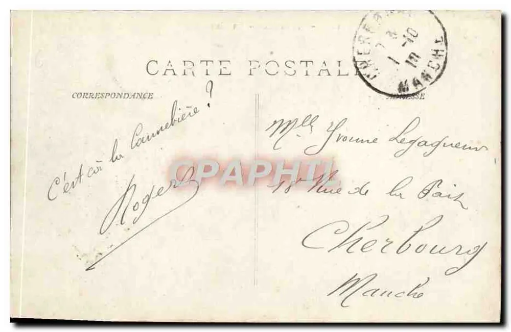 Marseille - La Cannebière, rue du Quai de la Fraternité — P. Kuat, Verlag Marseille — n° 1164 - Rückseite