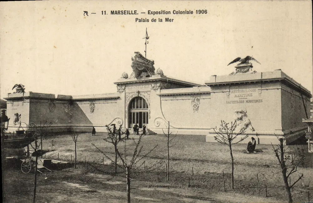 Marselha — Exposição Colonial 1906 — Palácio do Mar - Frente