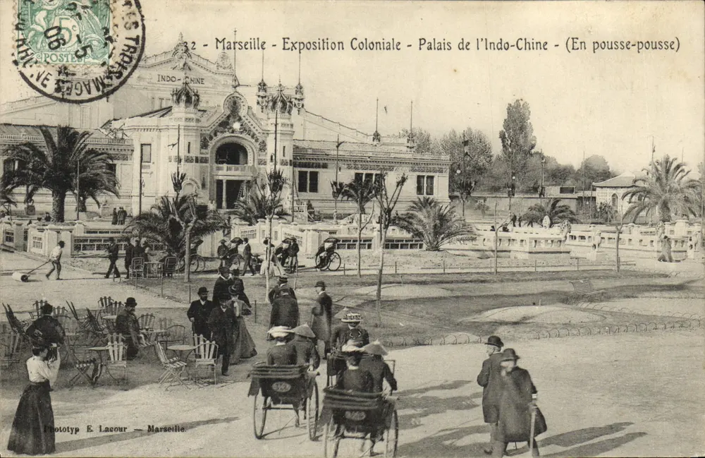 Marseille - Kolonialausstellung - Palast der Indochine - (In einem Rickshaw) - Vorderseite