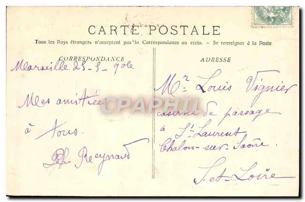 Marseille - Kolonialausstellung - Palast der Indochine - (In einem Rickshaw) - Rückseite