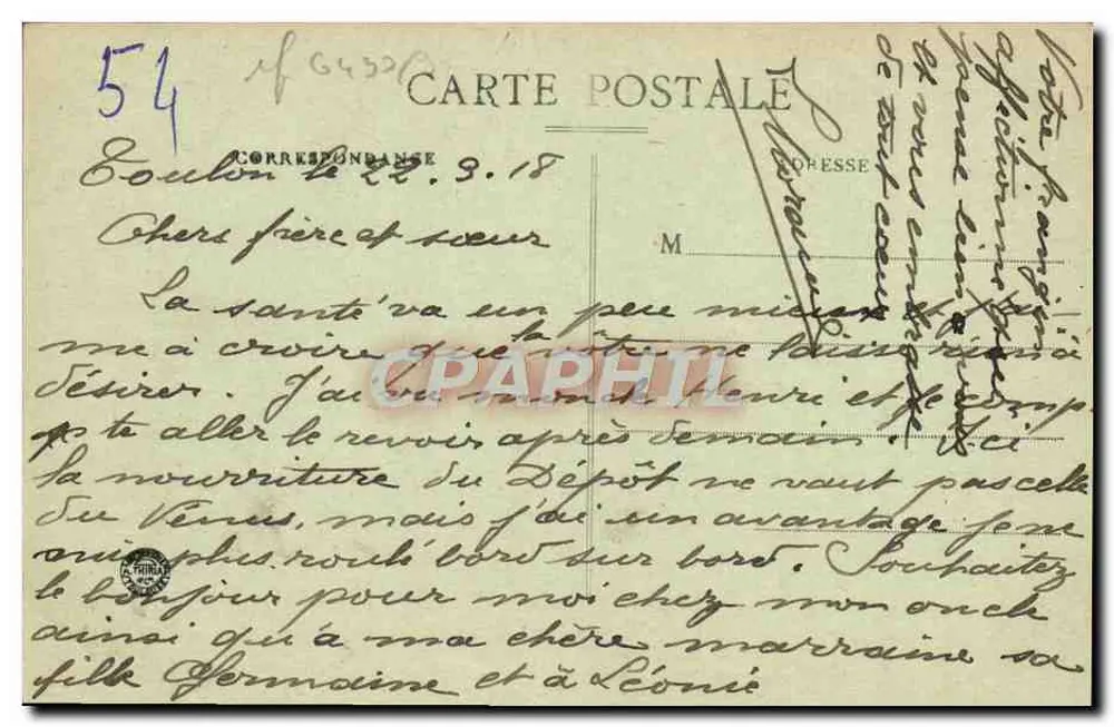 Marseille — Rota da Corniche — E. L. n° 51. bis - Verso