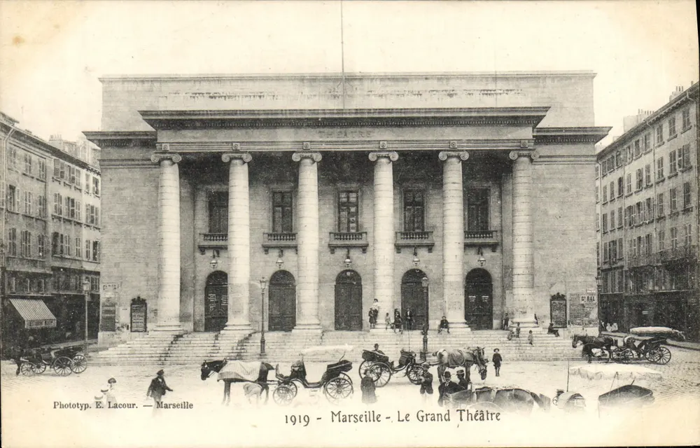 Marsella - El Gran Teatro — Fototip. E. Lacour — 1919 - Anverso