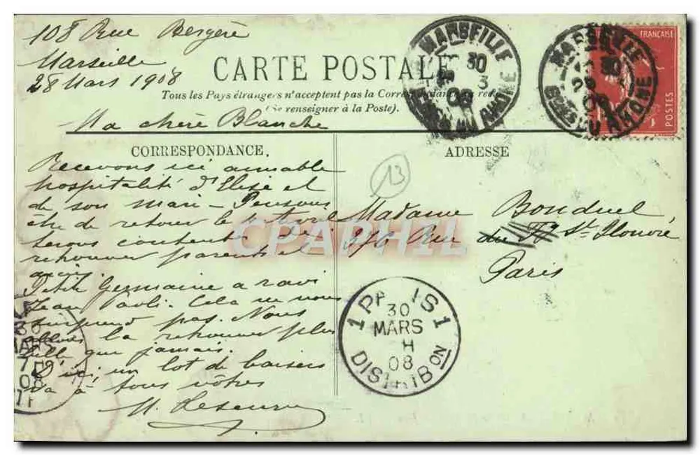 Marseille — Le Fort Saint-Jean — LL. — n°59 - Verso