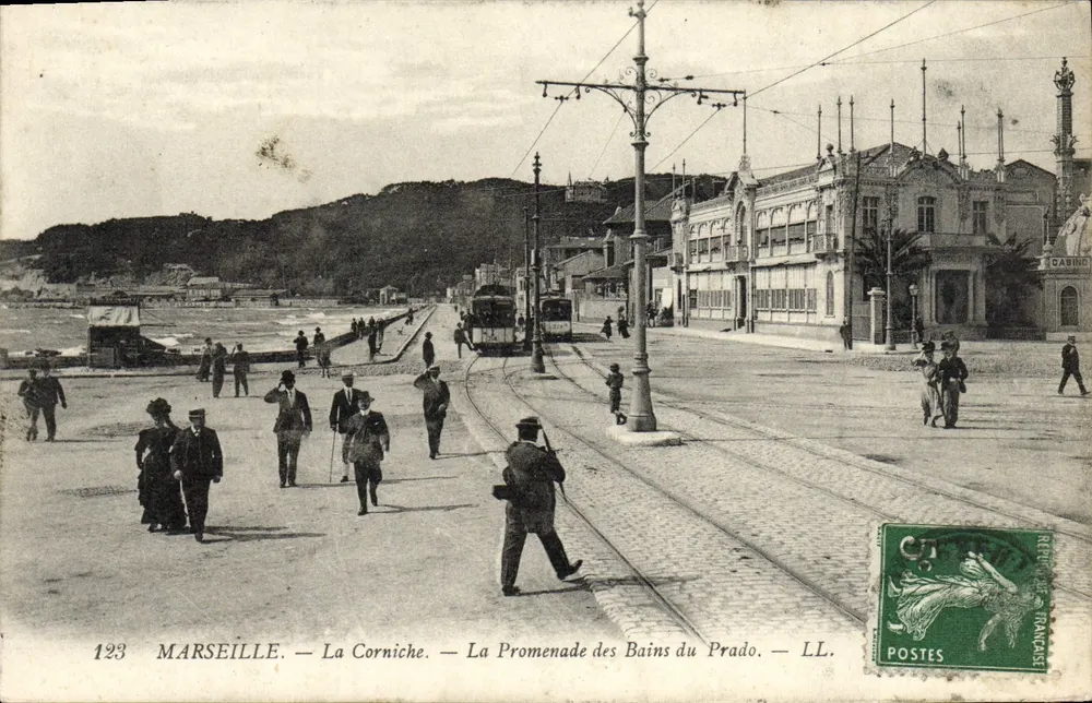 Marseille — La Corniche — La Promenade des Bains du Prado — LL. - Recto