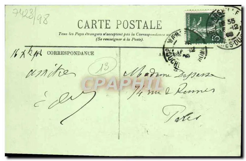 Marseille - La Cathédrale et la Joliette - L.L. - n°101 - Verso