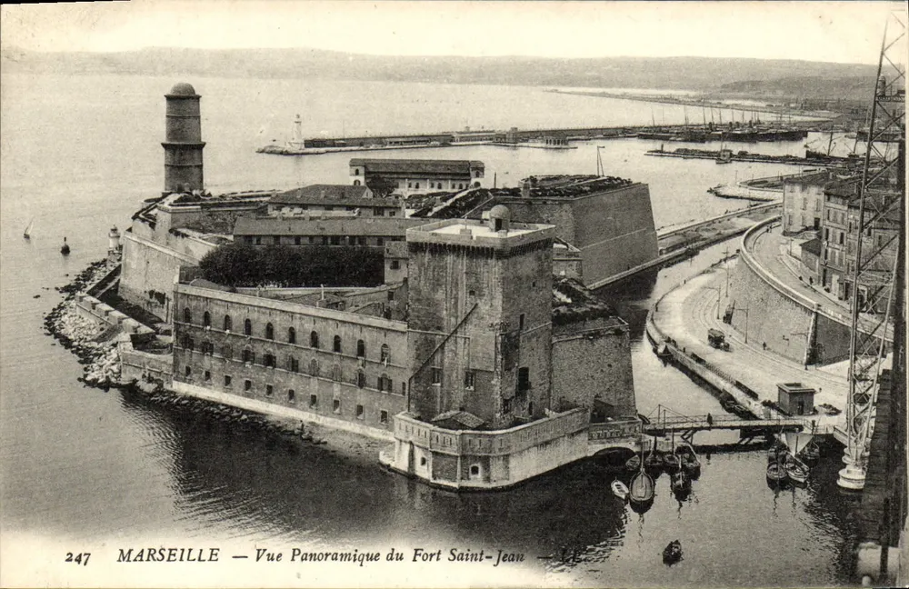 Marseille — Panoramablick auf das Fort Saint-Jean — L.E. n°247 - Vorderseite