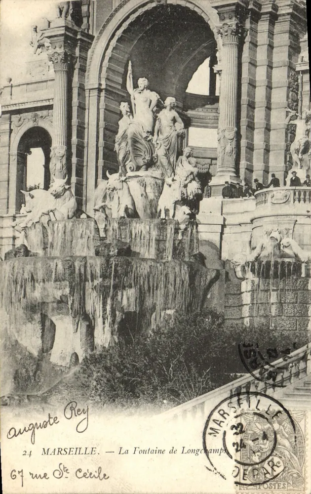 Fonte de Longchamps — Marseille — Auguste Rey - Frente