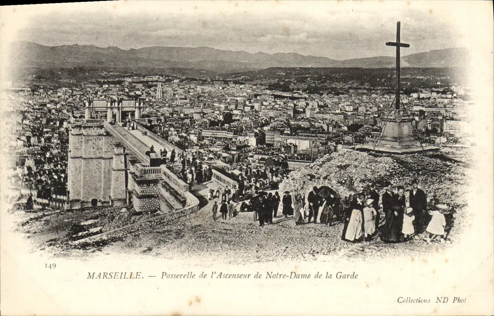 Marseille — Passerelle des Aufzugs Notre-Dame de la Garde — Collections ND Phot - Vorderseite