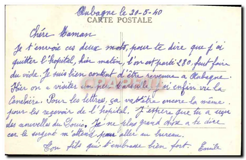 Marseille — O Castelo de If — Editor desconhecido, n° 105 - Verso