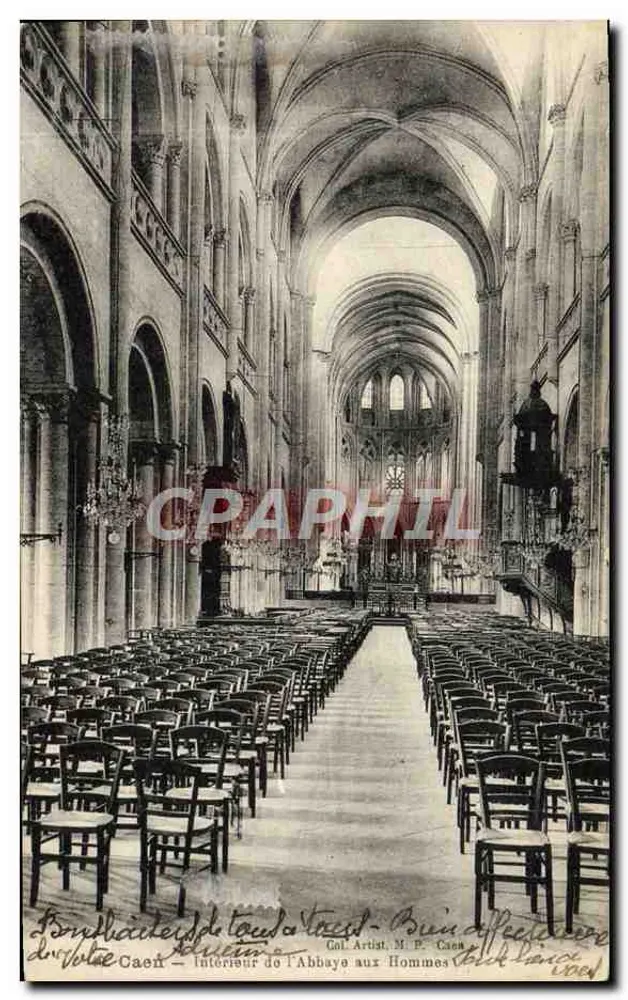 Abadia dos Homens - Interior da abadia - Gal. Artist. M. P. Caen - Frente