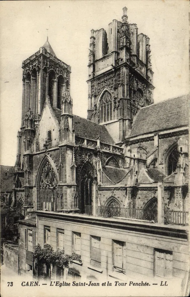 CAEN — Kirche Saint-Jean und schiefes Turm — LL - Vorderseite