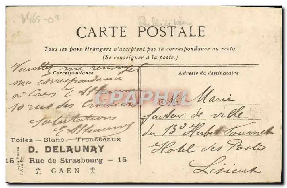 Caen. Église Saint-Pierre et le Jardin — éditeur L.V. & Cie, n°14 - Rückseite