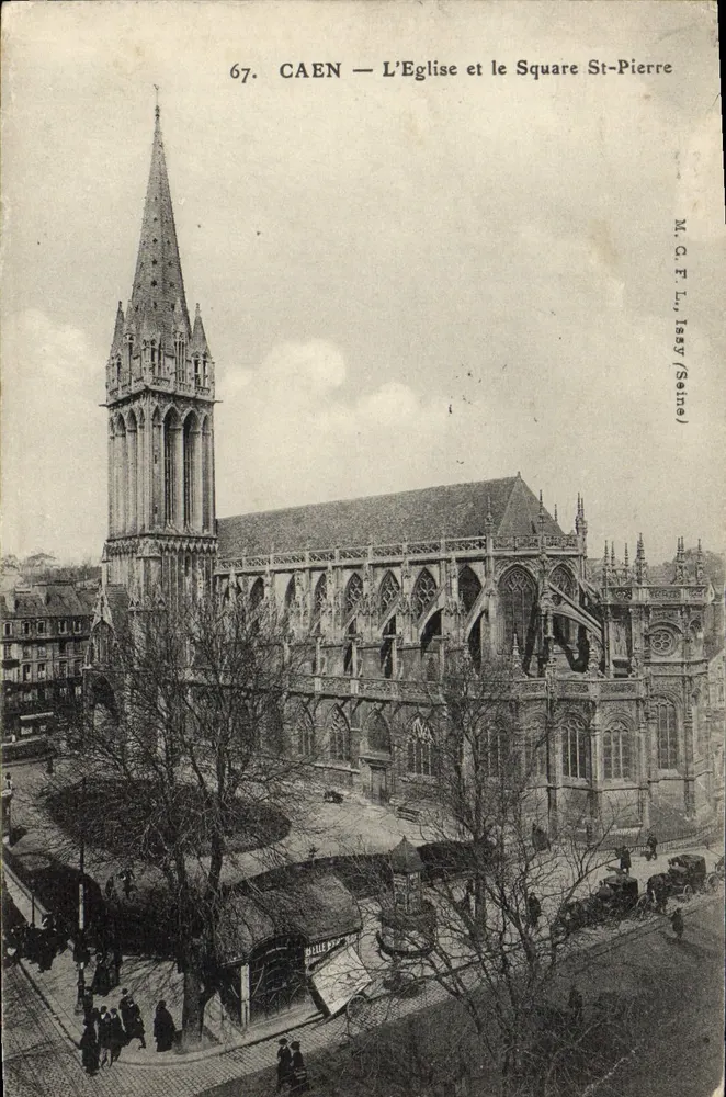 Caen — A Igreja e o Square St-Pierre — M.C.F. L. Issy (Seine) n°67 - Frente
