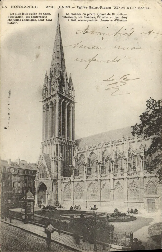 Caen — Igreja de São Pedro (XIe e XIIIe séculos) — A Bilhete postal antigo Paris, n° 2710 - Frente