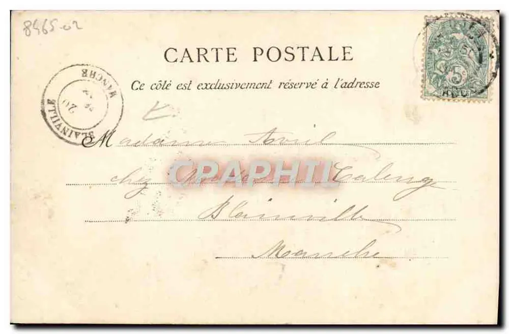 Caen — Igreja de São Pedro (XIe e XIIIe séculos) — A Bilhete postal antigo Paris, n° 2710 - Verso