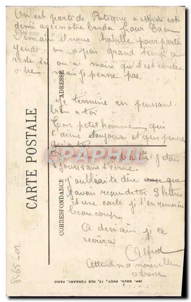 Caen — A Igreja de São Pedro — Edição das Novas Galerias, n°21 - Verso