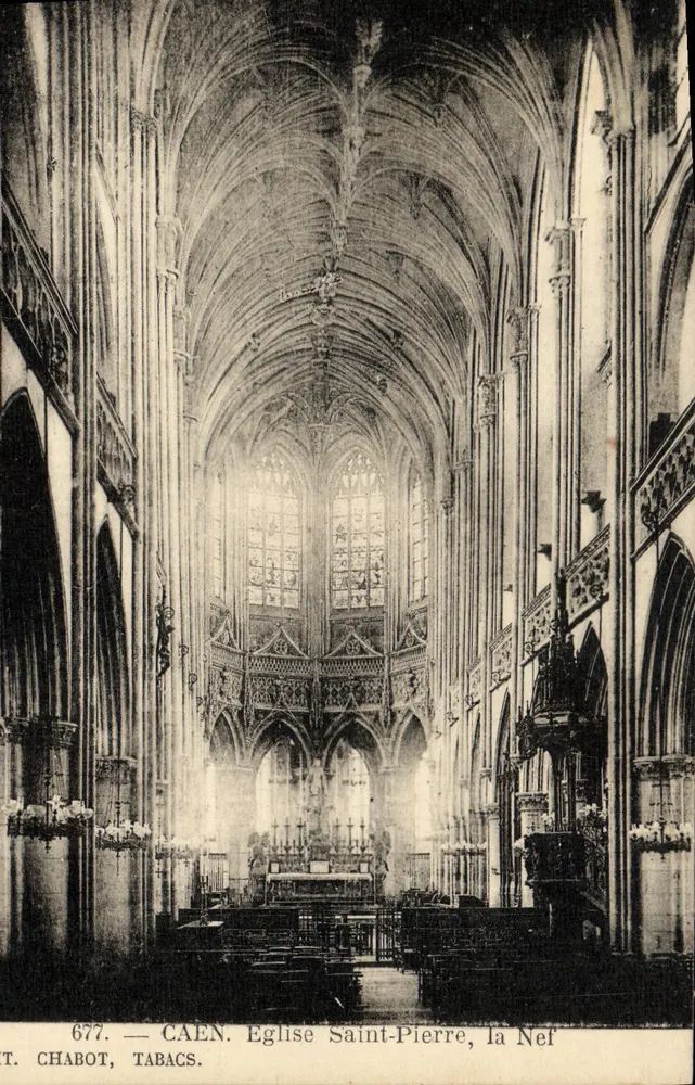 Caen — Kerk Saint-Pierre, de kerk — Chabot, Tabacs, n°677 - Voorkant