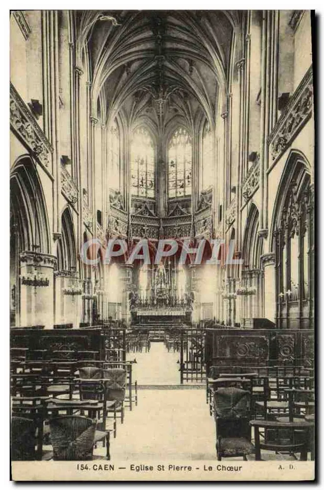 Caen — Igreja de São Pedro — O Coro — A. D. - Frente