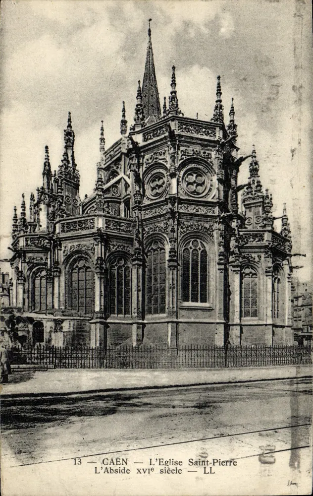 Caen — L'Abside de l'Église Saint-Pierre — Lévy et Neurudein Réunis, Imp. LL - Frente