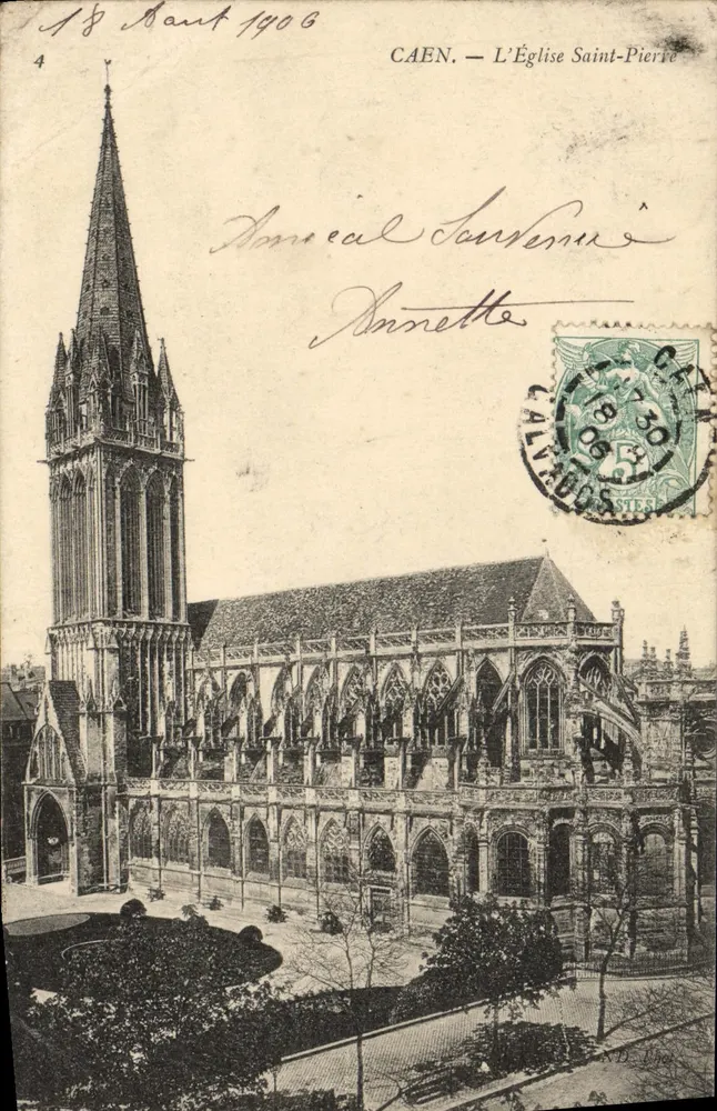 Caen — L'Église Saint-Pierre — éditeur anonyme, n°4 - Frente