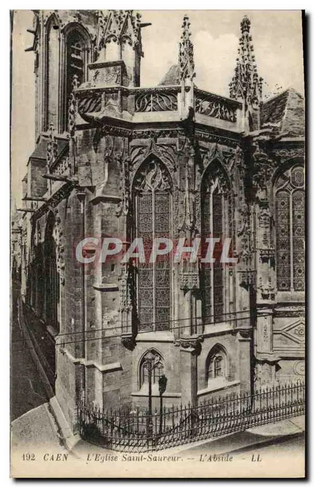 Caen — A Igreja de São Salvador — A Abside — LL - Frente