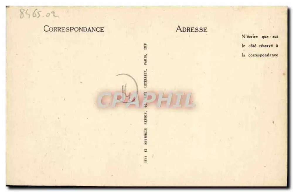 Caen - Antigo Hotel de Than - ND - Verso