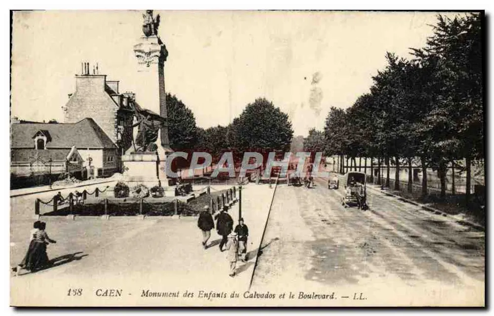 Caen - Denkmal der Kinder des Calvados und der Boulevard — I.L.L. - Vorderseite