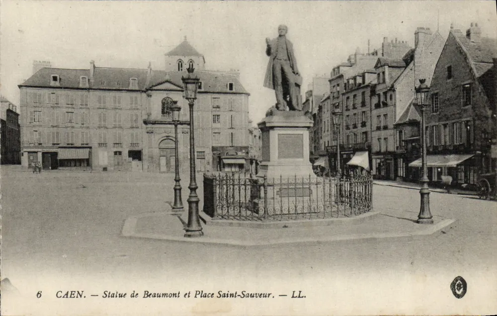 Caen — Statue von Beaumont und Place Saint-Sauveur — LL. - Vorderseite