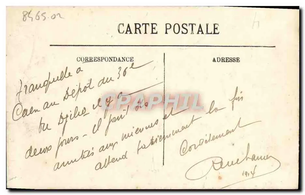 Caen - Palast der Gerechtigkeit und Fontenelle-Platz — LL. - Rückseite