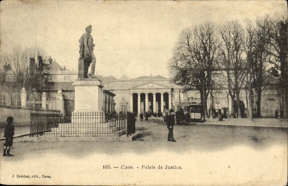 Caen — Palácio de Justiça — J. Bréchet, editor, Caen, n° 163 - Frente