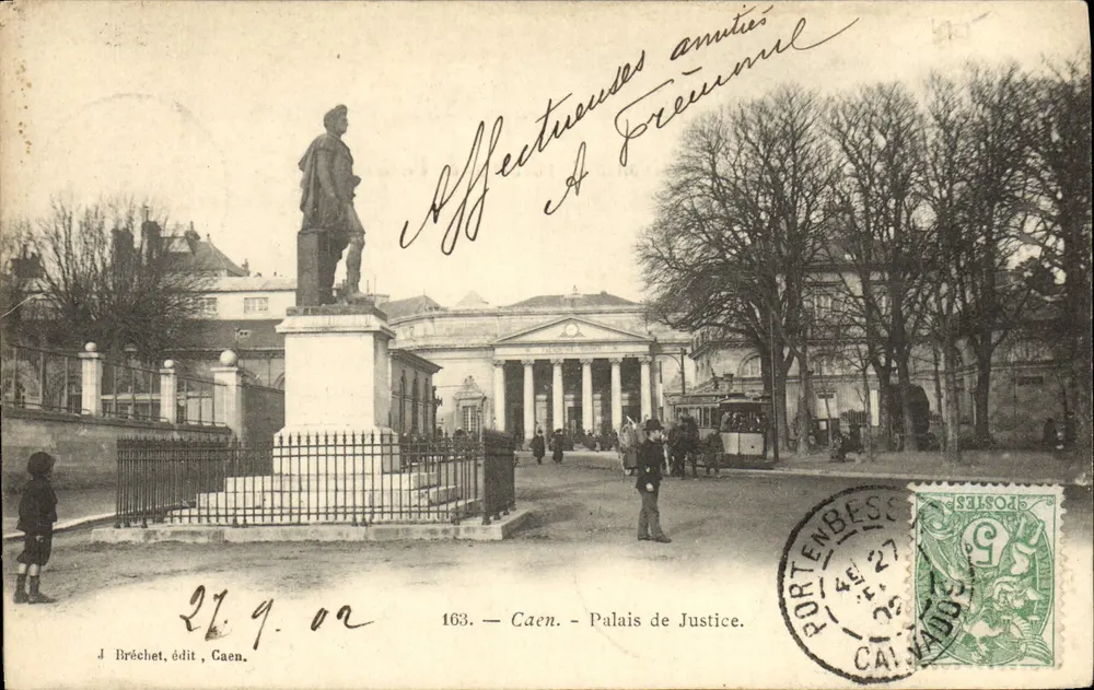 Caen — Paleis van Justitie — J. Bréchet, edit. Caen, n° 163 - Voorkant