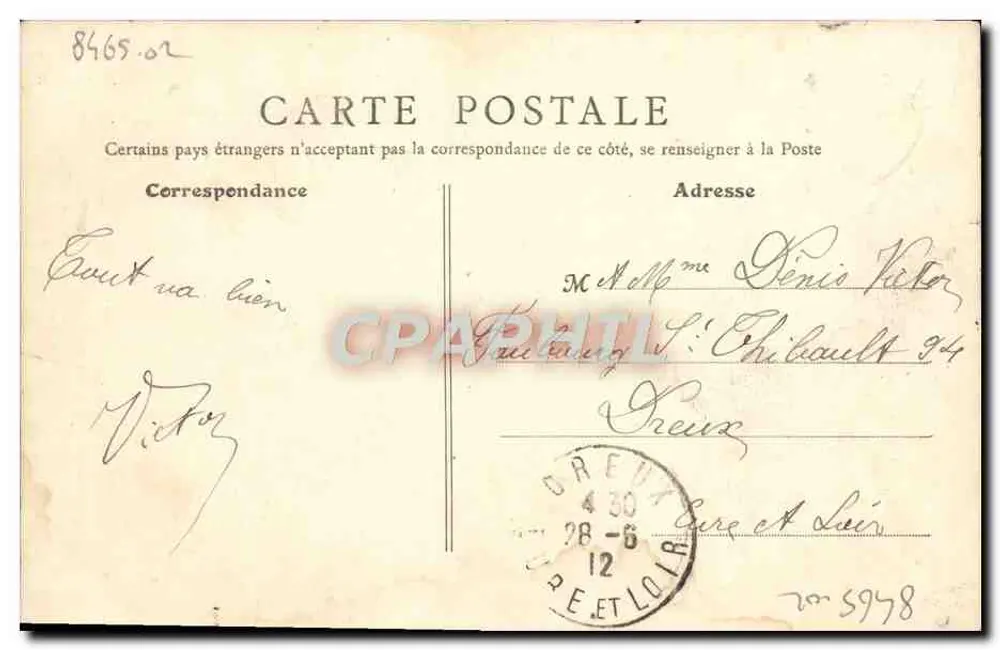Caen — La Tour des Gens d'Armes — B.F., PARIS - Verso