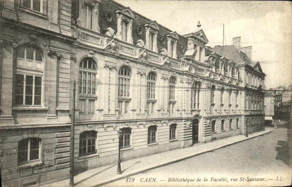 Caen — Bibliothek der Fakultät, Straße St-Sauveur — LL - Vorderseite