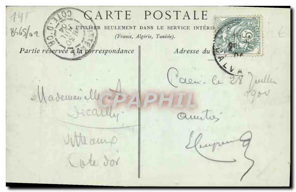 CAEN. — Casas da Rue Saint-Pierre — Editor Clevrard - Verso