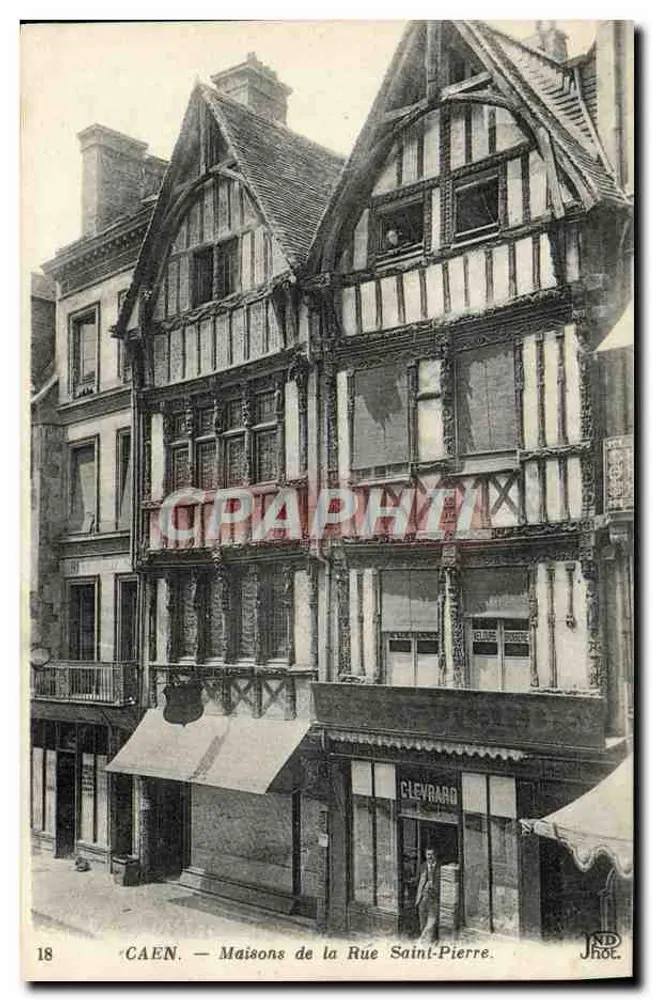 Caen — Casas da Rue Saint-Pierre — JND Fot. - Frente