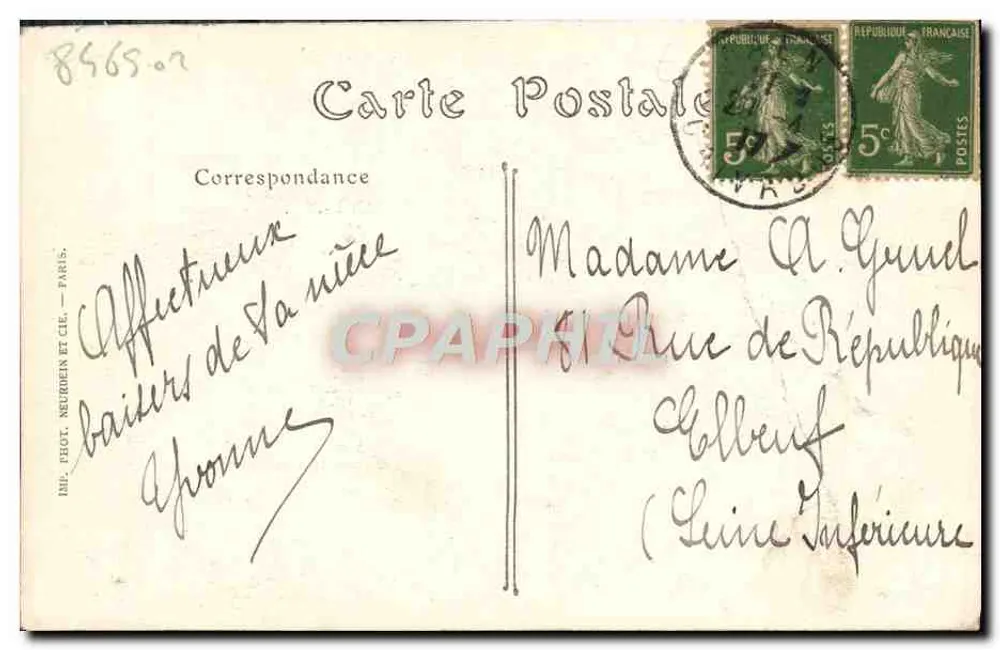 CAEN — Casas da Rue Saint-Pierre — ND. Fot. CLEVARD - Verso