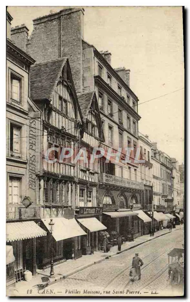 Caen — Picotilles Maisons, rue Saint-Pierre — Imprimerie L.L. (n°12) - Frente