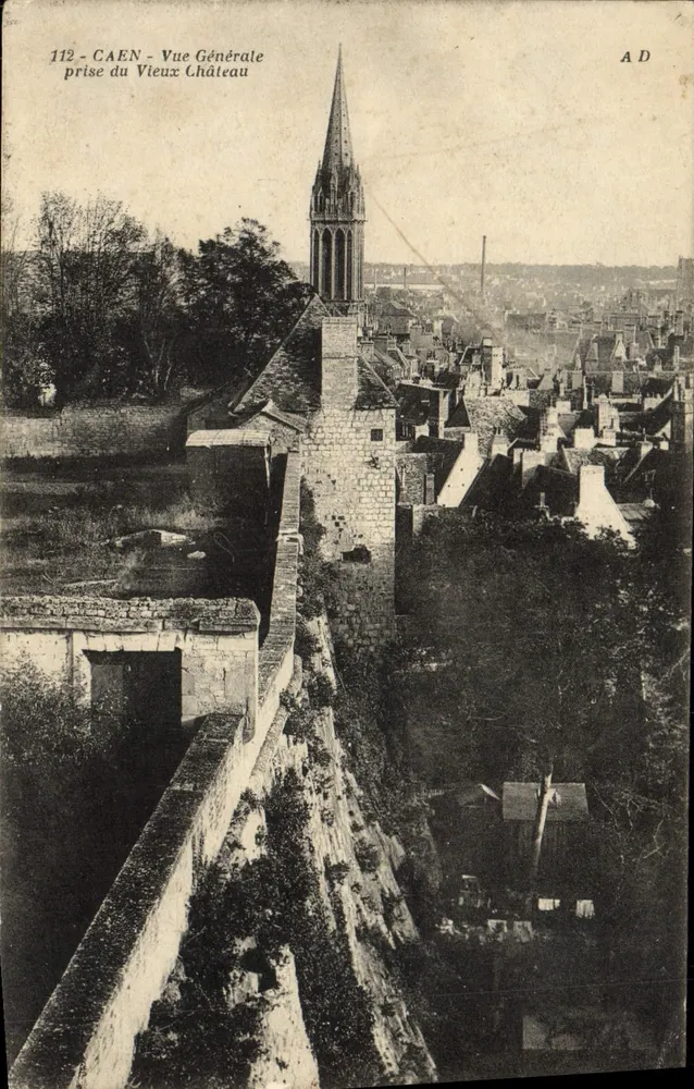 Caen — Vue Générale prise du Vieux Château — A D - Vorderseite