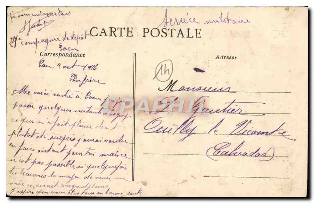 Caen — Vue Générale prise du Vieux Château — A D - Rückseite