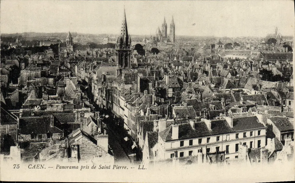 Caen — Panorama tirado de Saint Pierre — LL. - Frente
