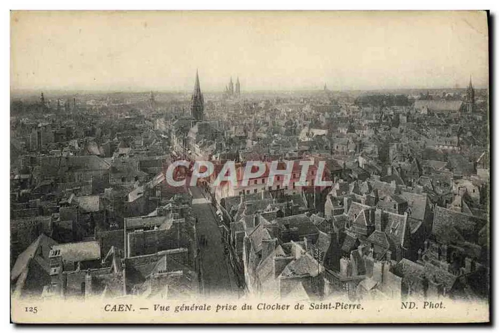 CAEN — Vue générale prise du Clocher de Saint-Pierre — ND. Phot. - Recto