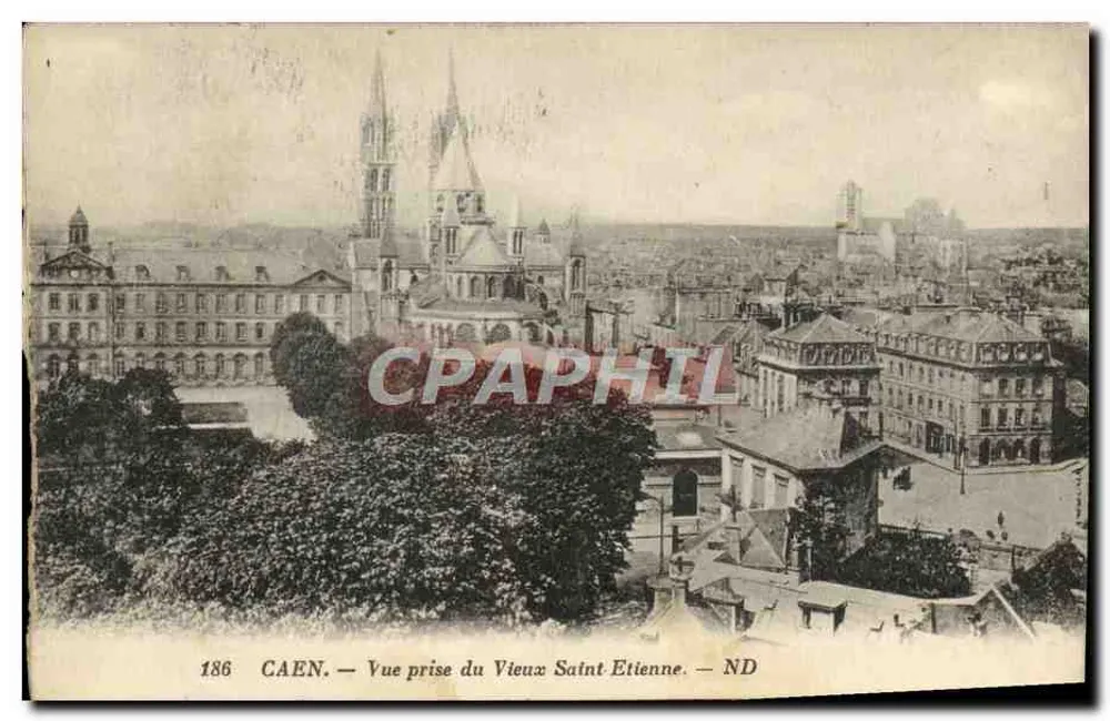 Caen — Vue prise du Vieux Saint-Etienne — Éditeur : Lévy et Neutrotis, Paris - Vorderseite