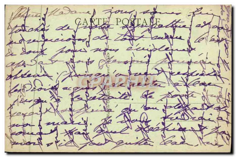 Caen — Allgemeine Ansicht vom Alten Saint-Etienne — Verlag: Viaon-Daquet, Caen - Rückseite