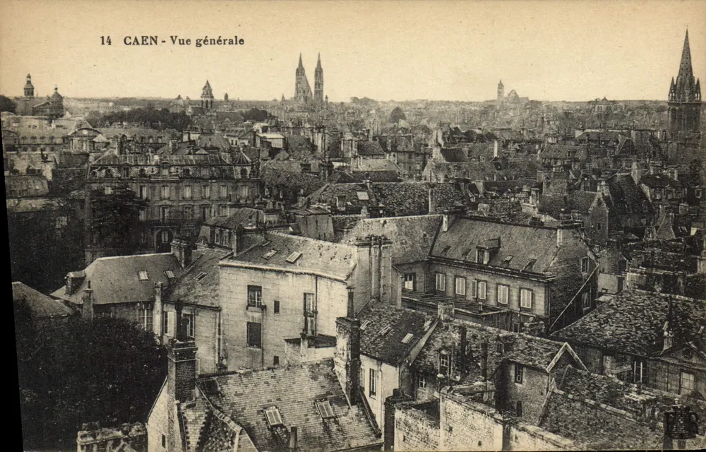 CAEN - Vista geral — editor: Imp. Paul Des Faisceaux, Caen - Frente