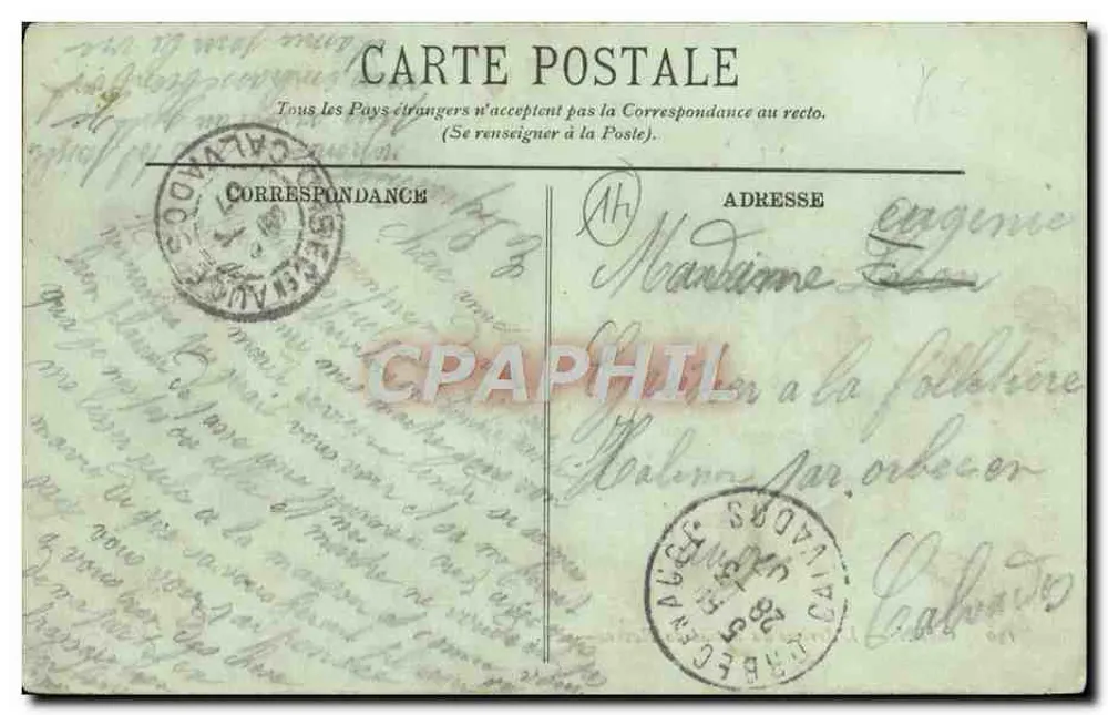 CAEN — Przybycie statku z Havre — LL. - Rewers