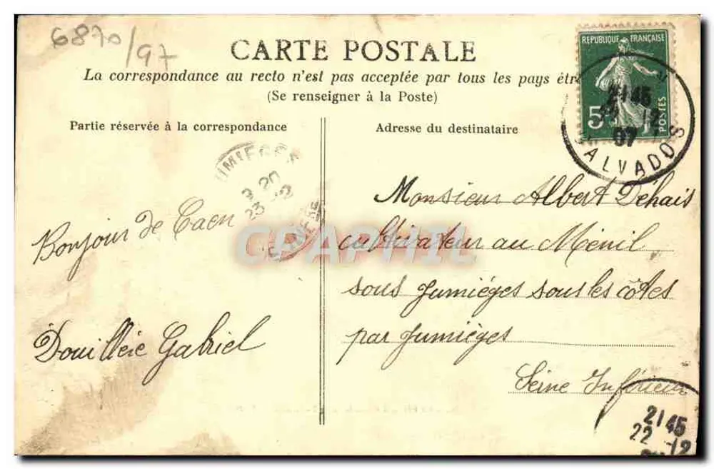 CAEN — O boulevard Bertrand — L.D. n°78 - Verso