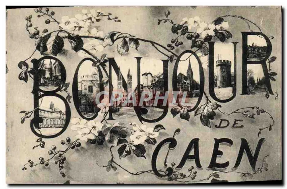 Bonjou r de Caen — J. Nozals, editor, Nantes — número de série não visível - Frente